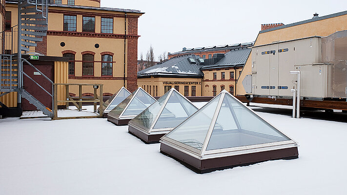 LAMILUX Glass Skylight Pyramide / Hipped- School Norrkoeping